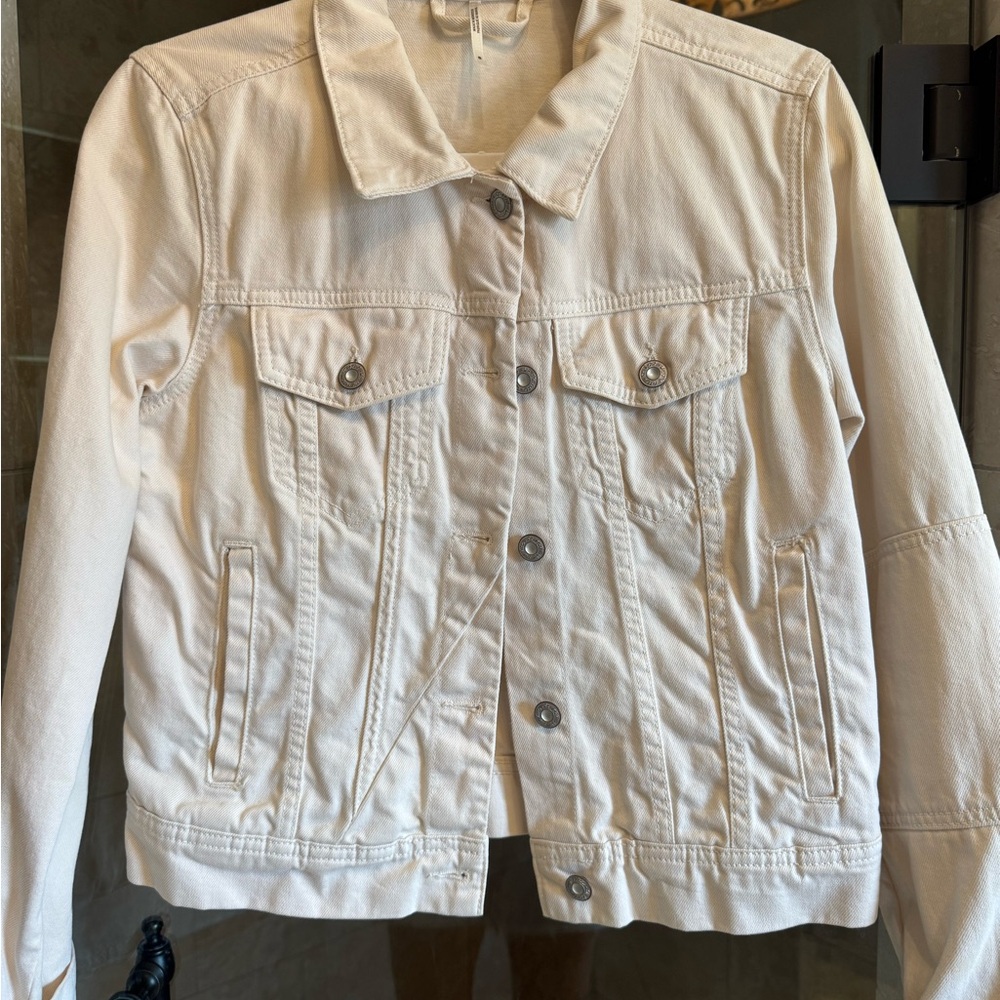 Women's Free People Cream Denim Jacket